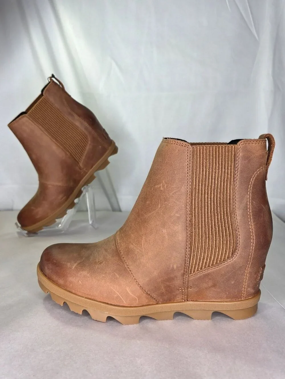 Sorel Joan Rhapsody Chelsea Rain Boots - Tan, Size: 9